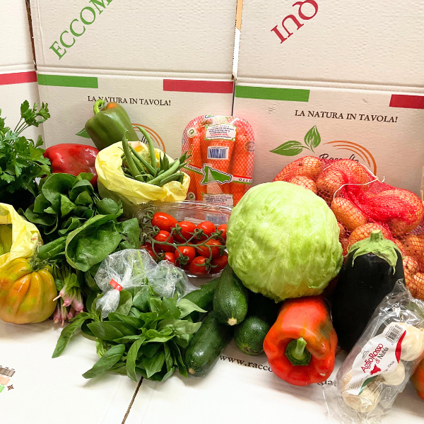 Dettaglio verdure nel box ortaggi