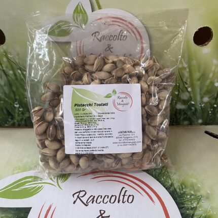 Pistacchi tostati salati con guscio 500 gr