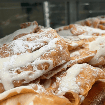 Chiacchiere al cioccolato bianco