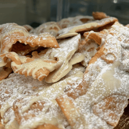 Chiacchiere al pistacchio