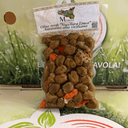 buste sottovuoto olive verdi antipasto alla siciliana
