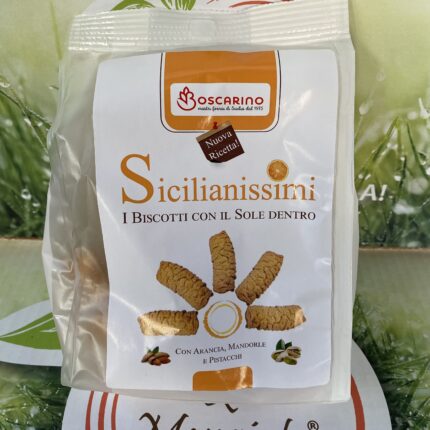 Biscotti Sicilianissimi con Arancia, Mandorle e Pistacchi | 200 g
